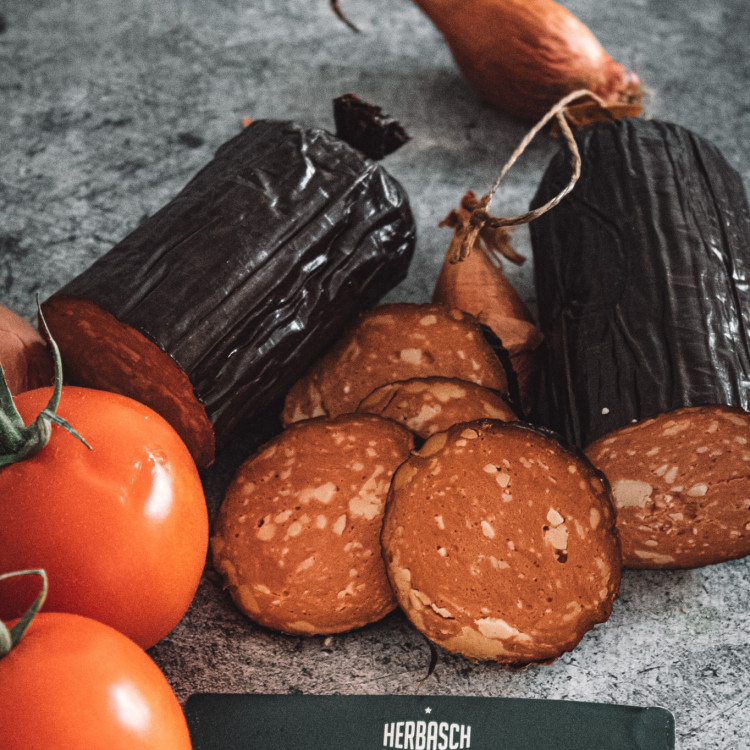 Herbasch | Die Geräucherte (nach Krakauer Art) 400 g Vegane Wurst Pflanzliche Wurst 
