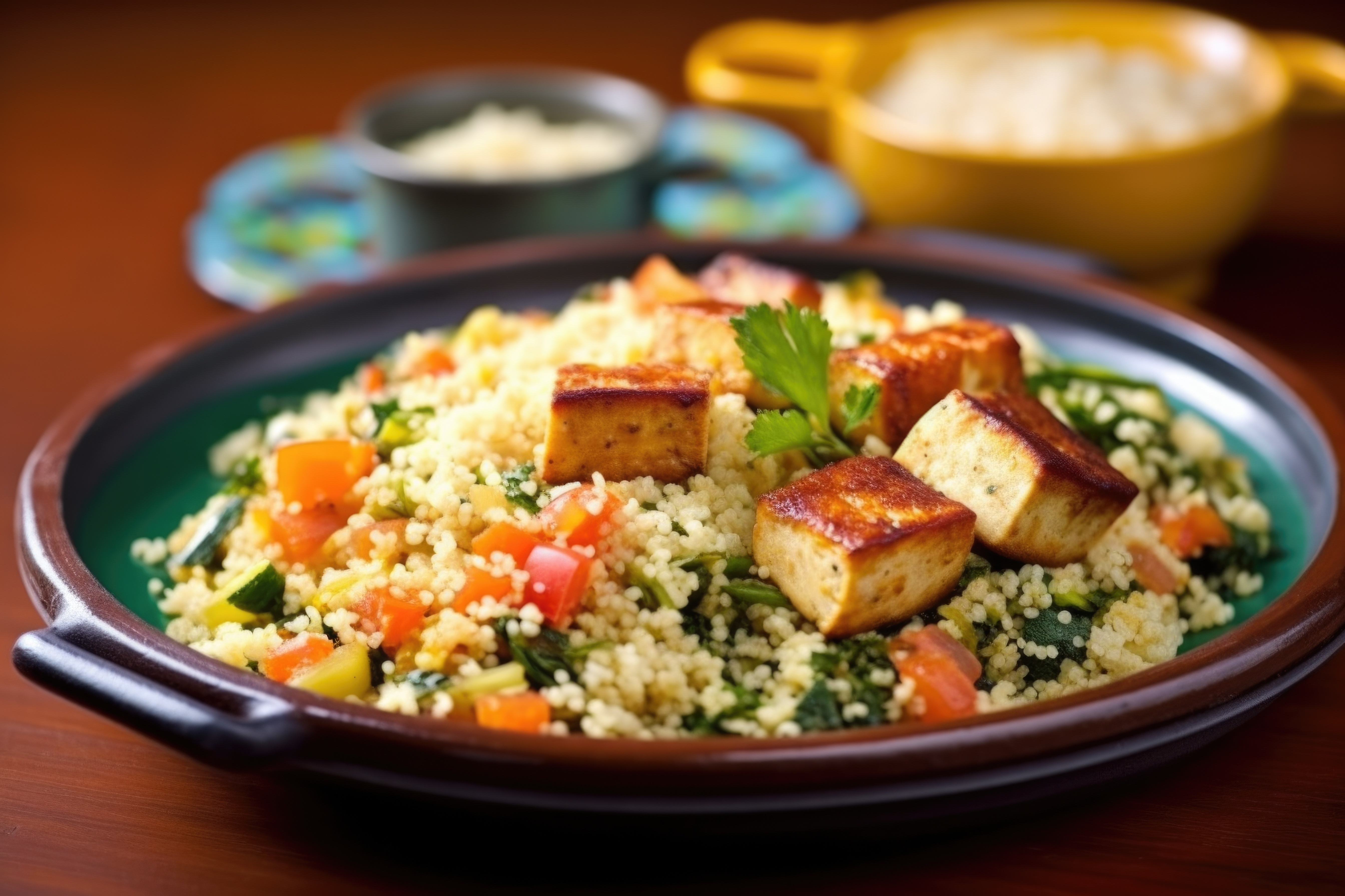 Couscous Gemüsepfanne mit gebratenen Tofu VEGAN 600g Servierfertig