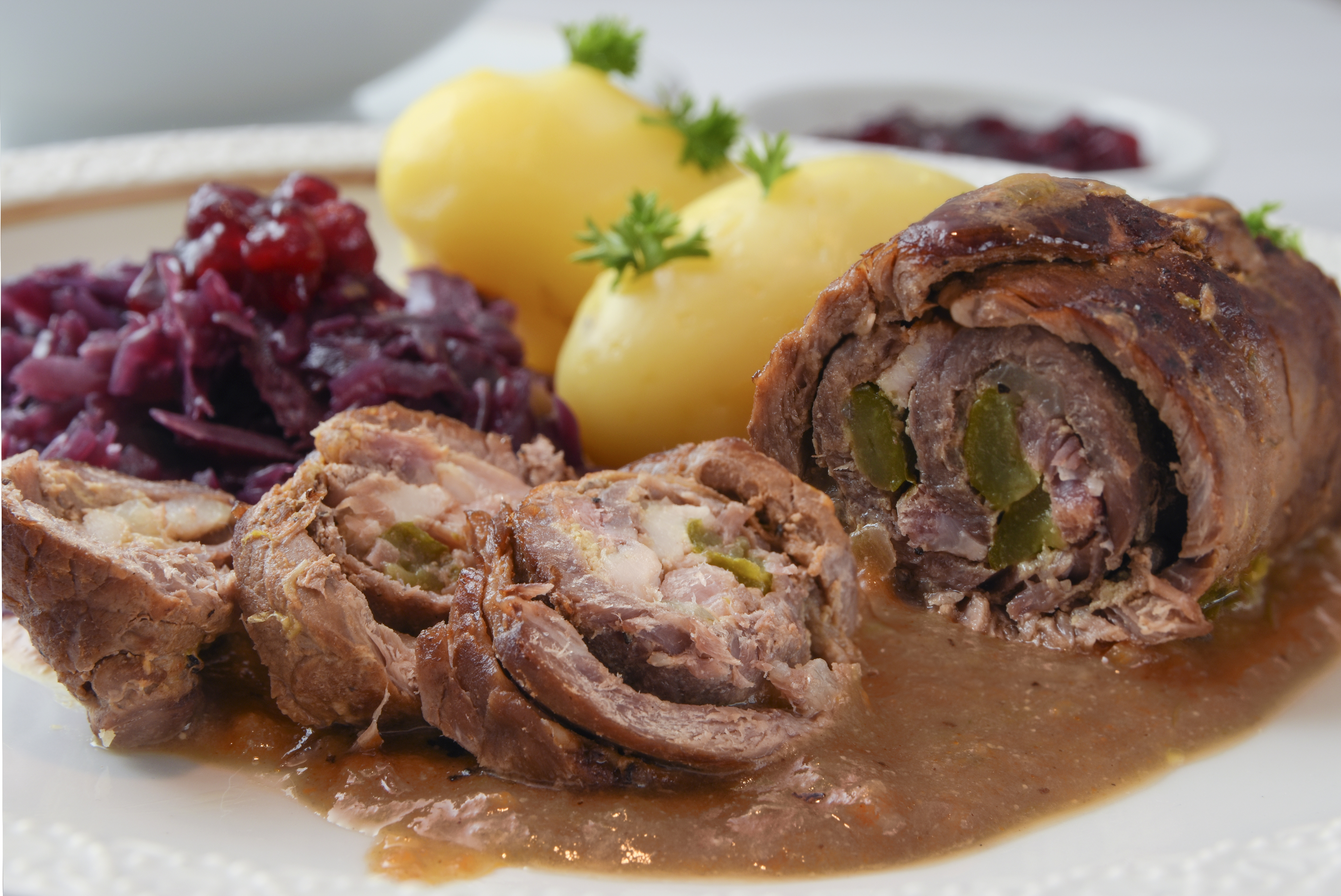 Rinderroulade mit Soße Servierfertig  180g (1 Portion ) aus Traditionsküche